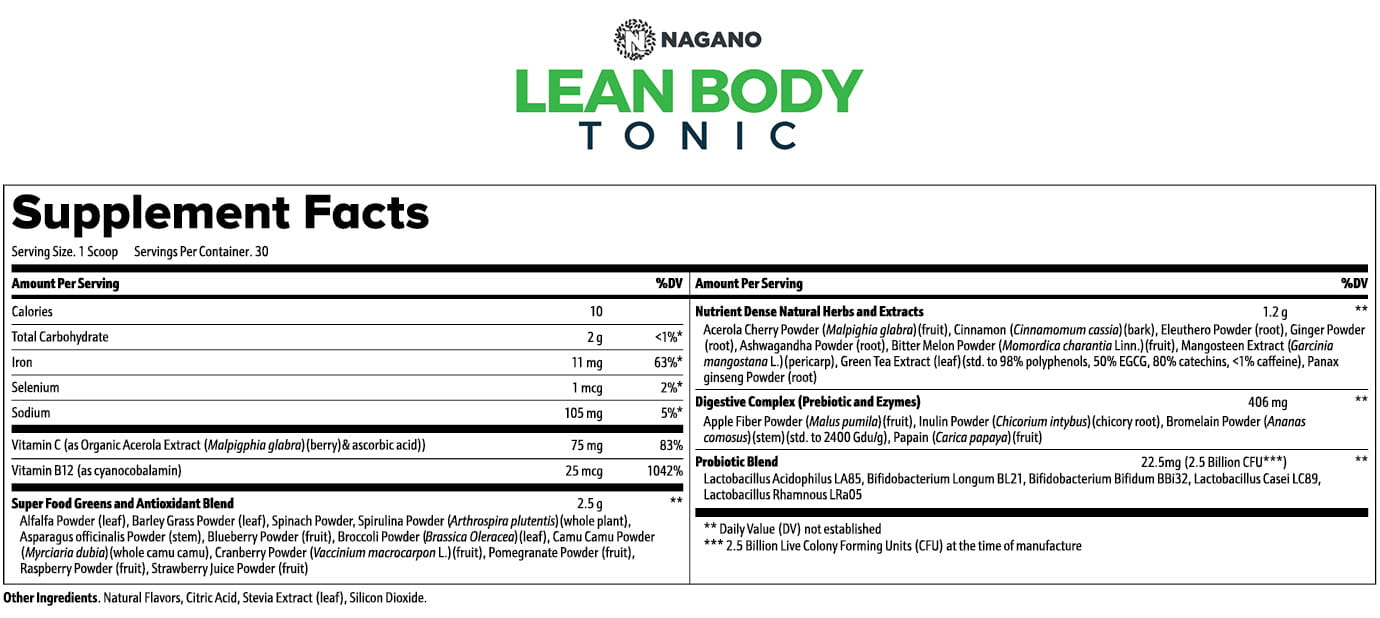 nagano tonic supplement fact